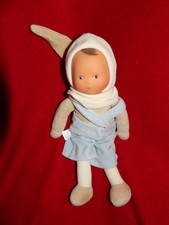  Doudou Corolle Poupée Garçon Beige Salopette Bleue