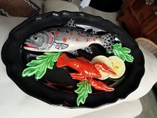 Assiette céramique barbotine