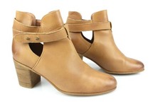 ANDRE Bottines Boots d'été à boucles Cuir Marron Clair T 40 Très bon état