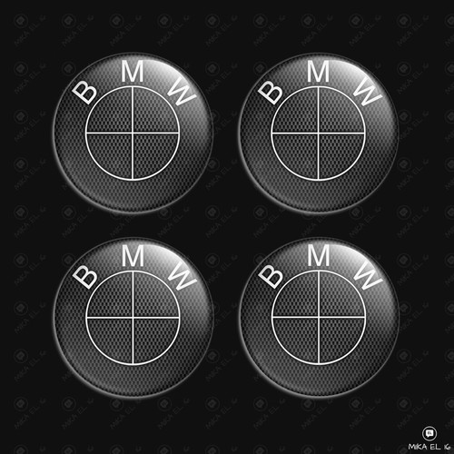 Bmw wheel center cap decals - wheel,