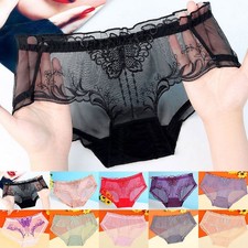 Culotte transparente sexy transparente slip femme culotte haute dentelle stretch