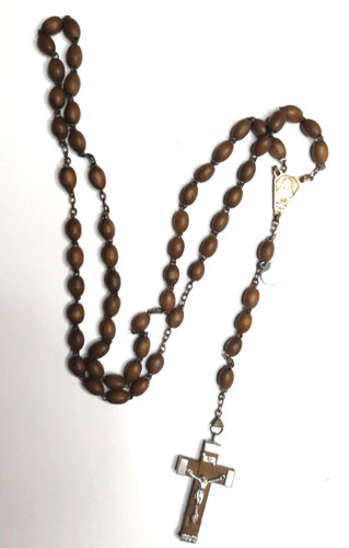 Ancien chapelet perles buis - perles, de