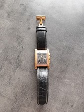 montre cerruti 1881 noir or bracelet cuir.                               