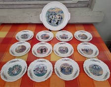 Jean De Trigon : Service À Gâteau Sarreguemines DV 13 Pièces Complet Rare