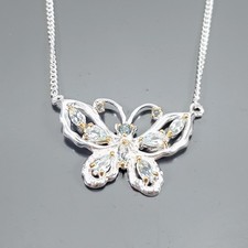 Collier topaze bleue naturelle