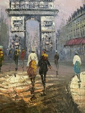 Tableau ancien huile sur toile signé Mario Passoni