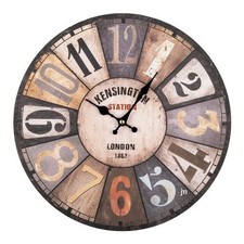 Lowell Horloge Murale JUSTAMINUTE Kensington Station Multicolore