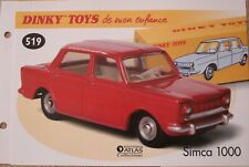 DINKY TOYS DE MON ENFANCE ATLAS  FASCICULE SEUL  SIMCA 1000