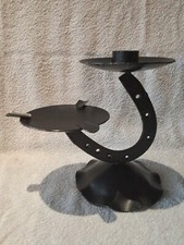 Rare Bougeoir Et Cendrier Fer