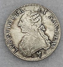 LOUIS XVI  ECU AU BUSTE HABILLE  1787 L  Bayonne