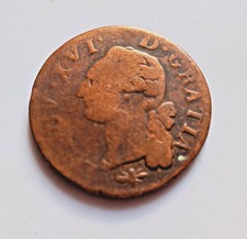 Louis XVI, 1 sol dit " à l'écu" 1791 D Lyon ! 10,88 g (B16 08)