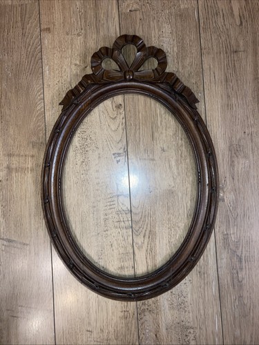 Cadre ancien ovale bois style - ancien,