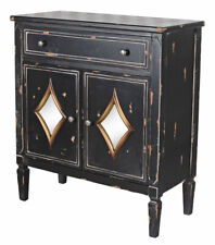 Buffet Vintage Noir Antique Commode Armoire De Cuisine Avec Tiroirs Retro