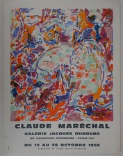 [AFFICHE D'ART] Claude MARECHAL : Jeu d'échec #Galerie Jacques Dubourg #Paris