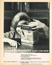 PUBLICITE ADVERTISING  1962    XYLOPHENE  taitement du bois