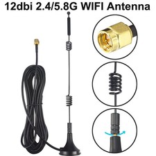 Antenne WIFI 12dBi 4G LTE Accessoires avec Base Magnétique 1 Pc 2.4G/5.8G