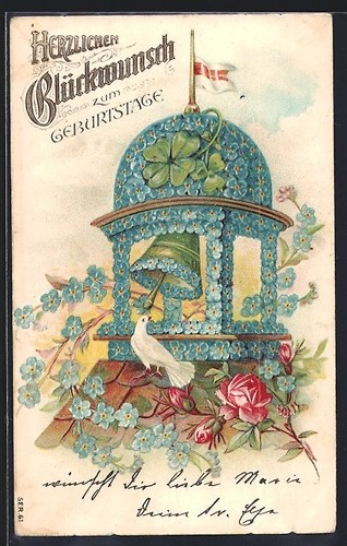 Carte postale colombe blanche - postale,