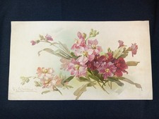 Catharina KLEIN Panneaux Fleurs Art Nouveau Illustrateur