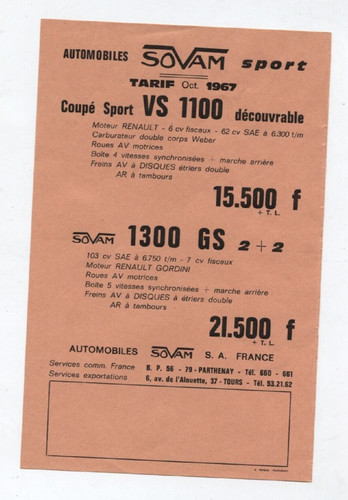 5466 prospectus tarif - n°5466,