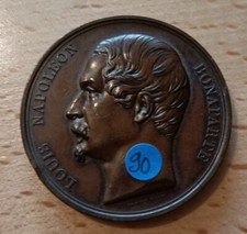 MEDAILLE CUIVRE ♦ LOUIS NAPOLEON BONAPARTE - BARRE 1850