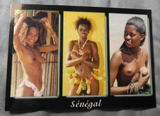 OLD PHOTO POSTCARD - AFRICA - ETHIC ORIGINAL NUDE TRIBAL WOMEN - 1970's