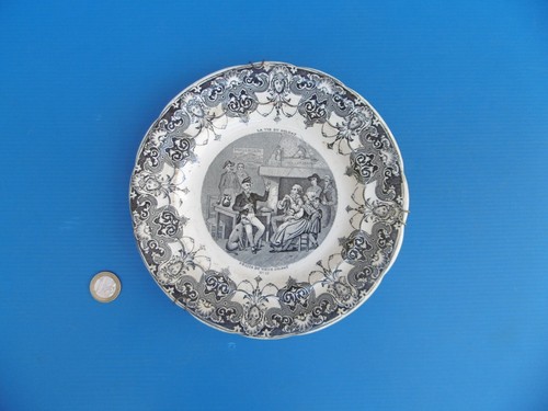 Ancienne assiette faiencerie - assiette,