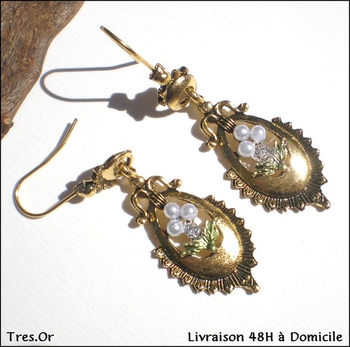 Boucles oreille perles - boucles, &