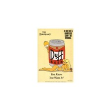 Carte postale simpsons duff - simpsons,