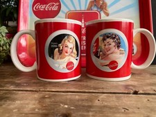 Ensemble de 2 tasses vintage Coca Cola + plateau