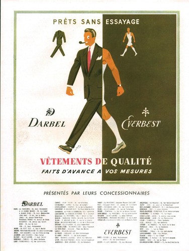 Publicité ancienne vêtement