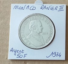 Monaco pièce argent 50 Francs