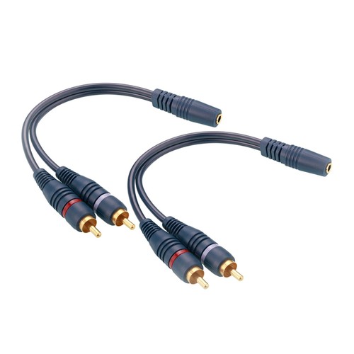 Eightnoo 5mm female 2 rca - 3.5mm,