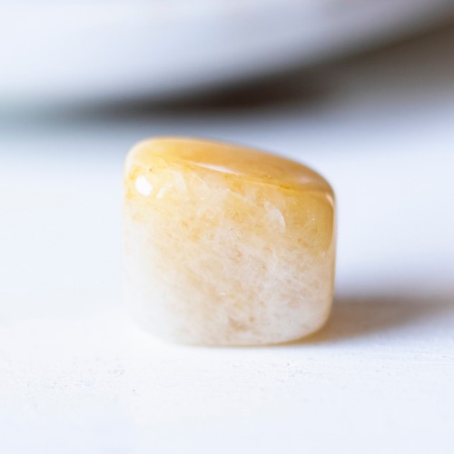Jade jaune pierre roulée - jade,