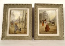 Paire HSP Léonie Lebas élégante chien Paris fleuriste Belle Epoque XIXème