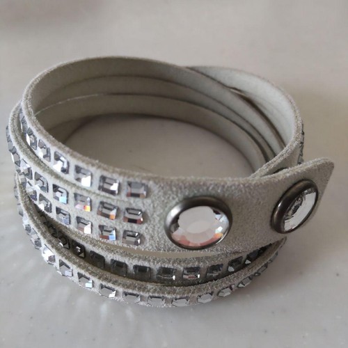 Bracelet swarovski gris - swarovski, clair