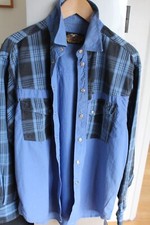 chemise homme HARLEY DAVIDSON coton bleu écossais Taille 42