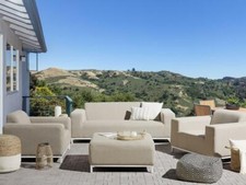 XXXL Designer Salon Meubles de Jardin Canapé Ensemble Sièges Beige Terrasse