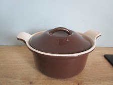 Le CREUSET  Mini Cocotte  en Fonte émaillée Marron avec couvercle  N° 14