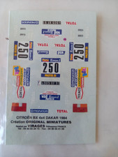 Decals BX Proto Dakar 1984