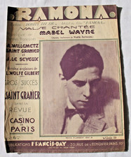 PARTITION ANTIQUE SHEET MUSIC - RAMONA Mabel WAYNE Ed F. DAY 1928 Paroles FR/IT
