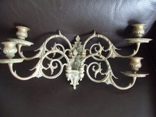 PAIRE APPLIQUE ANCIENNE 2 BOUGEOIRS ORIENTABLES PIANO CANDÉLABRE E.MULLER PARIS