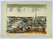 LITHOGRAPHIE COULEUR ROUEN PAR MARCEL CRAMOYSAN XXEME TIRAGE 44 SUR 75 A4077