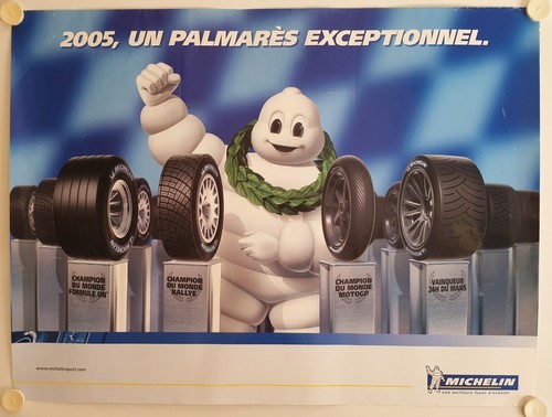 Affiche pneus michelin - pneus, 2005