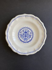 1 ASSIETTE CREUSE Ø25 FAÏENCE FINE GIEN DÉCOR ROUEN SERVICE 1935 IVOIRE