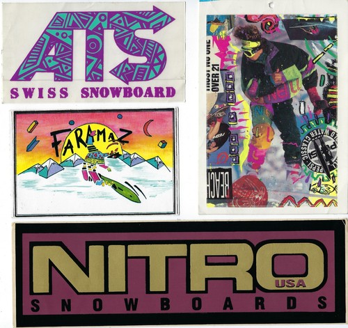 Lot stickers vintage snowboard - lot,