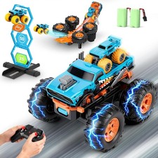 2 en 1 Monster Truck Voiture Télecommandé, 1:16 4WD Transformable Voiture Téléco