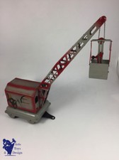 JOUET ANCIEN TOLE VEBE 310 FRANCE 1950 GRANDE GRUE MOBILE MECANIQUE