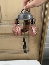 Ancien Carillon Chalet Montagne Chamois Deco Cloche Cuivre Vintage