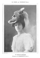 MODE / FASHION / CHAPEAU PAR MARESCOT / HENRIETTE ROGGERS / ILLUSTRATION 1905