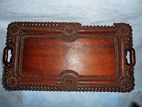 Antique hand carved flowers - antique,